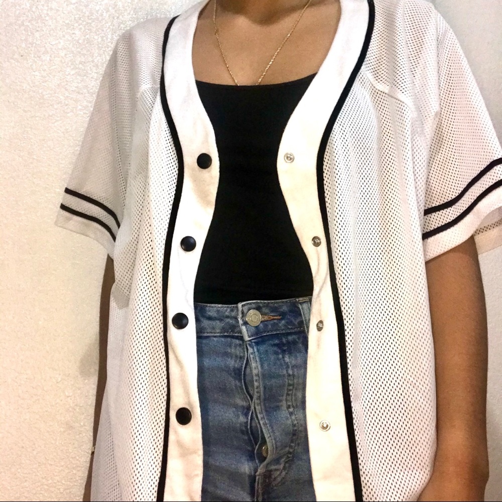 Forever 21 | White Baseball Jersey Shirt